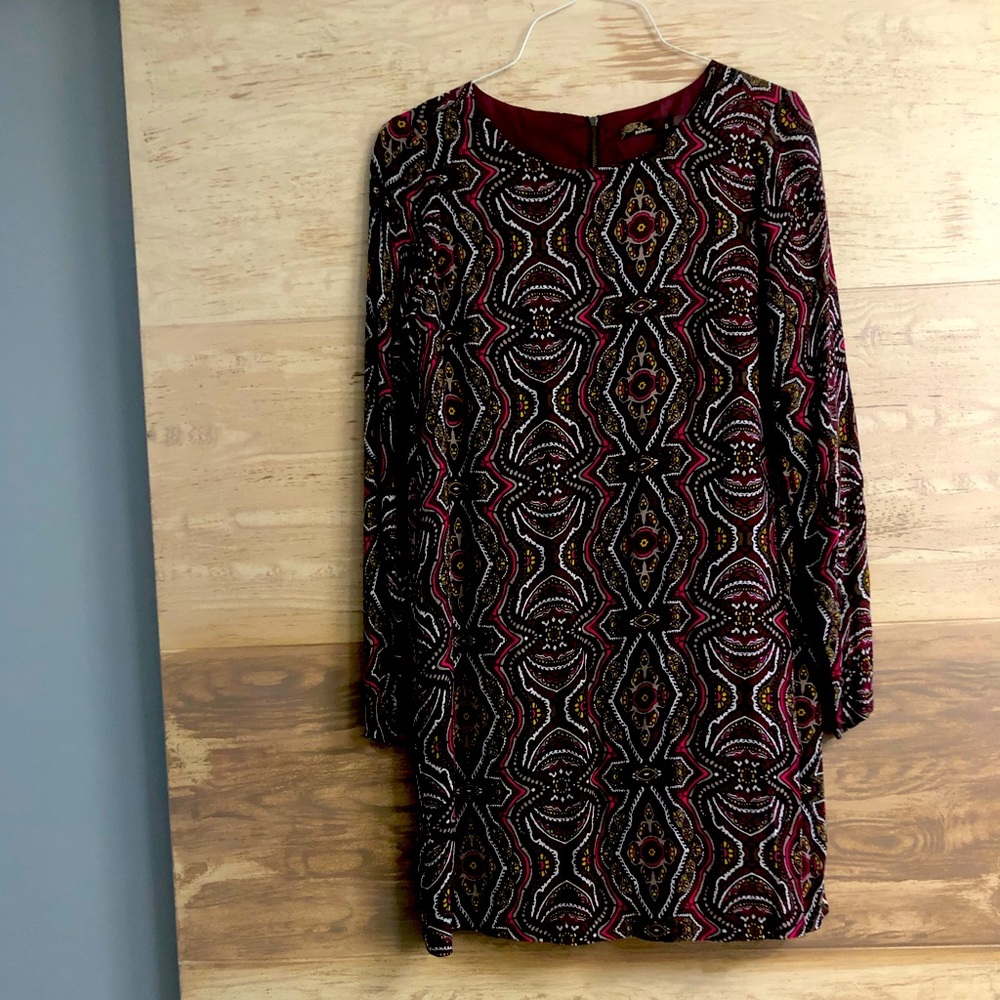 PRANA size small beautiful burgundy multi-color dress